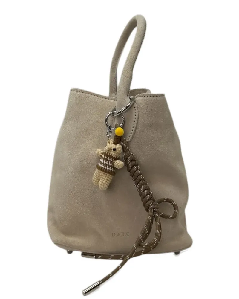 D.A.T.E. Paniere suede shoulder bag - Nude Nude