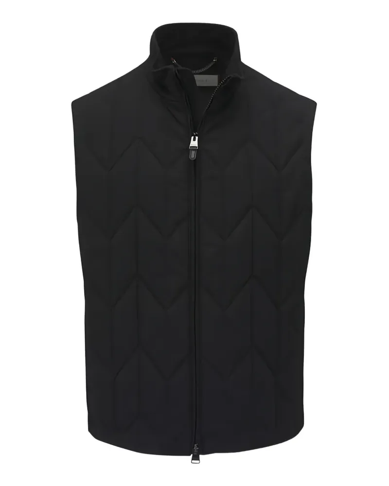 Canali quilted gilet - Schwarz Schwarz