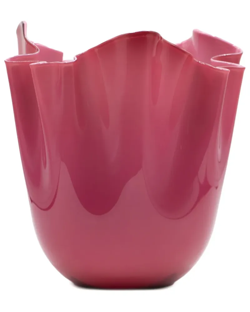 Venini Asymmetrische Glasvase - Rosa Rosa