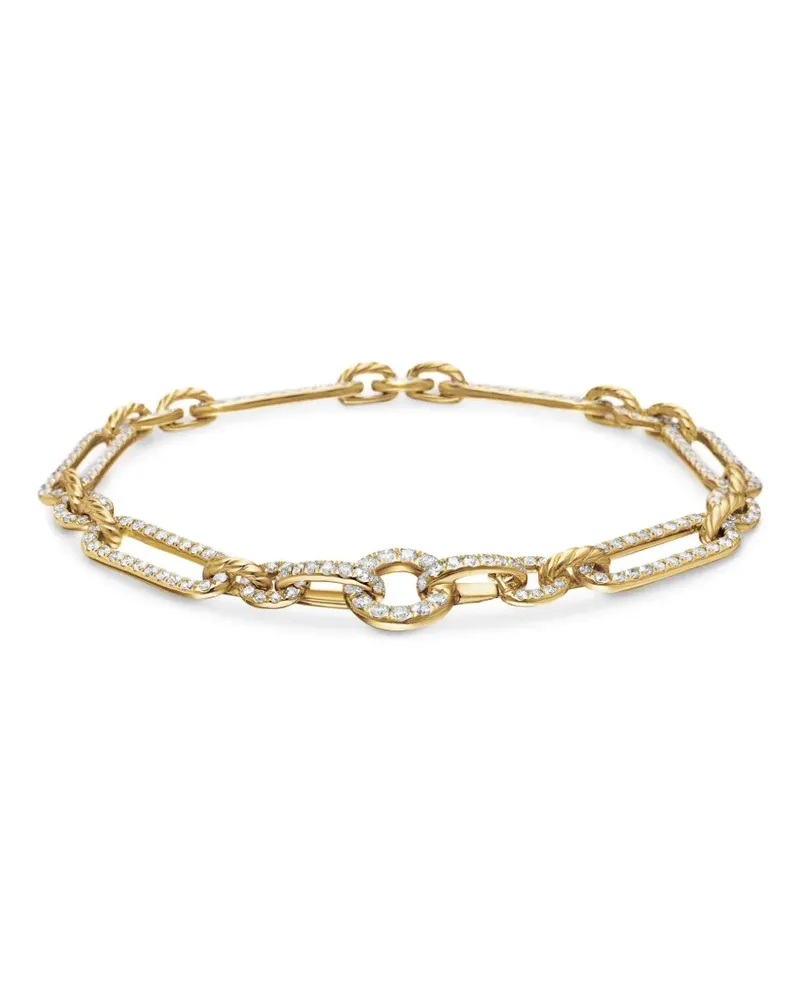 David Yurman 18kt Lexington Gelbgoldarmband mit Diamanten (6,5mm Gold
