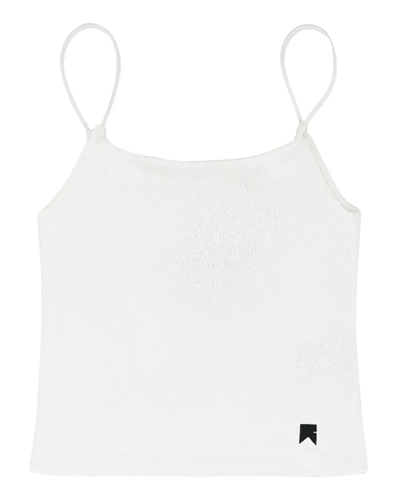 RHUDE sheer ribbed tank top - Weiß Weiß