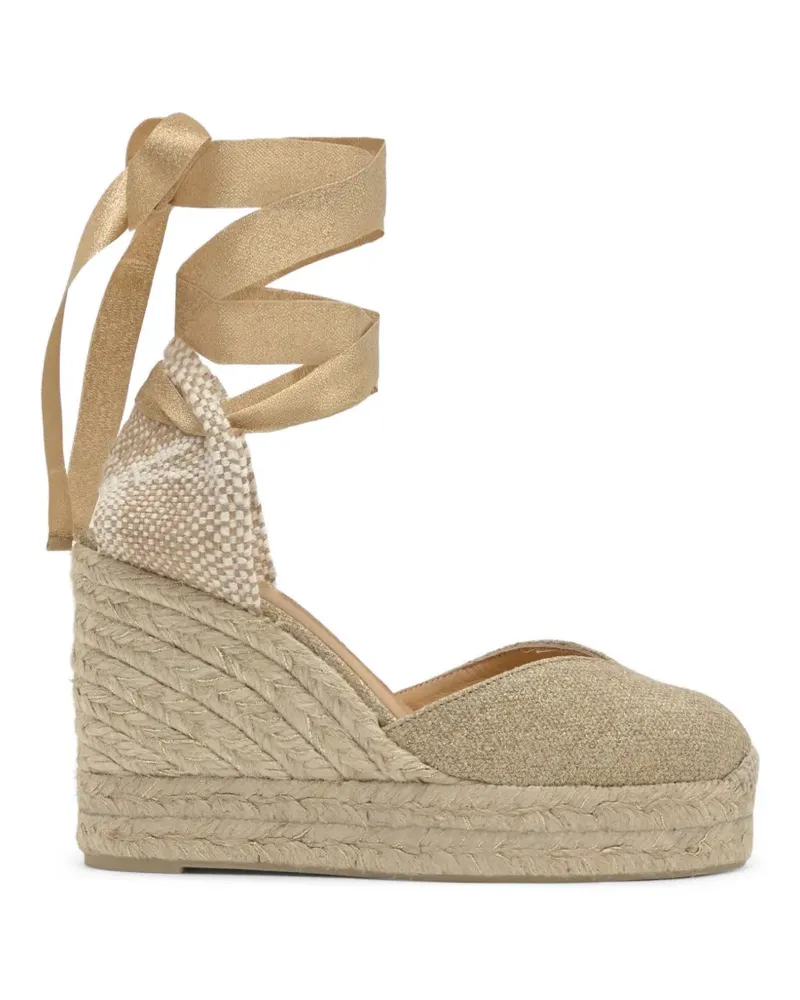 Castañer Chiara metallic espadrilles - Nude Nude