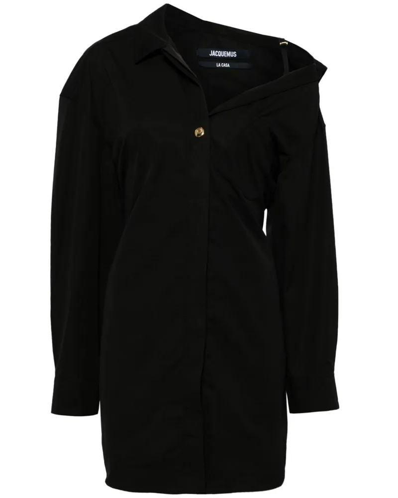 Jacquemus Minikleid mit weiten Ärmeln - Schwarz Schwarz