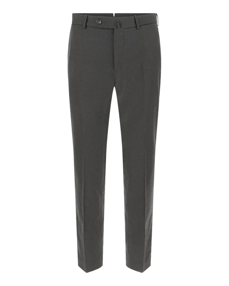 Incotex Schurwollhose mit Bügelfalten - Grau Grau
