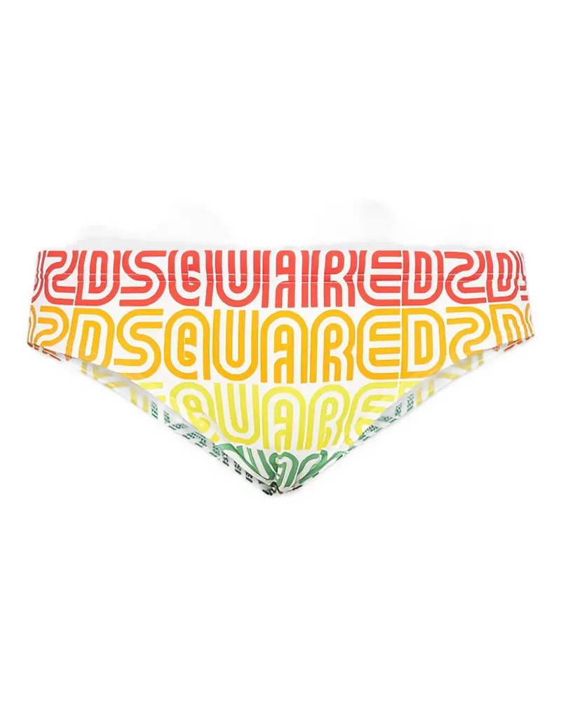 Dsquared2 Badehose mit Logo-Print - Weiß Weiß