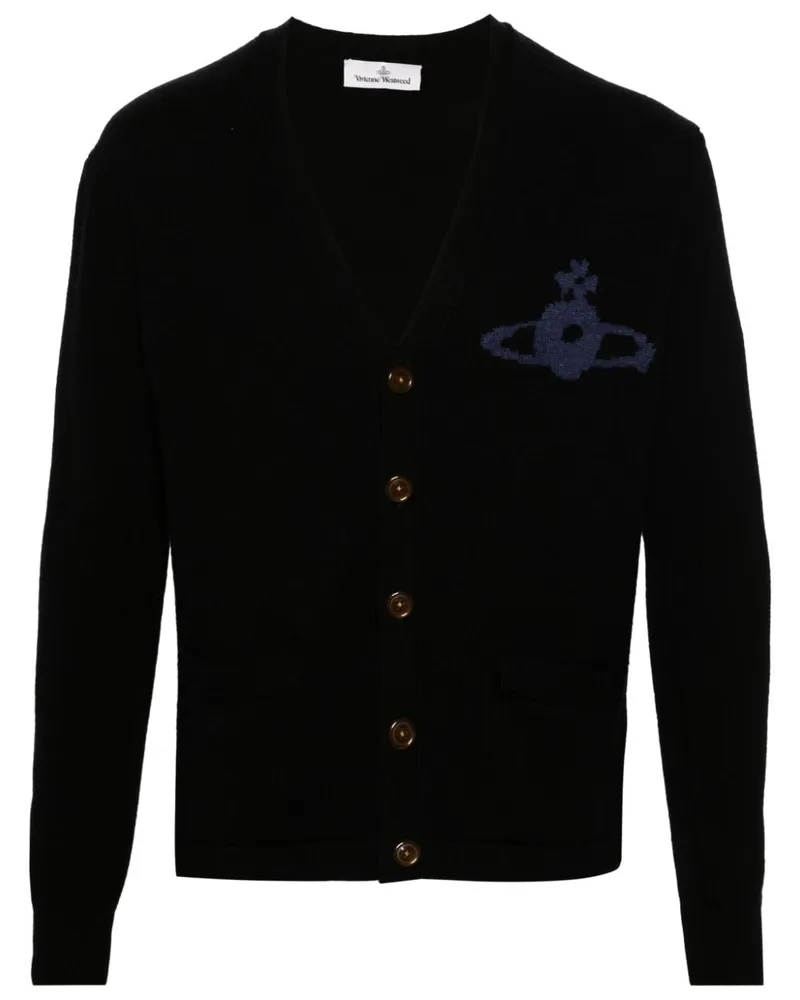 Vivienne Westwood Alex Cardigan mit Orb-Intarsie - Schwarz Schwarz