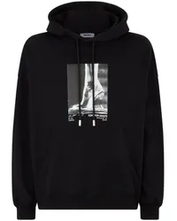 GCDS Morso Hoodie mit grafischem Print Schwarz