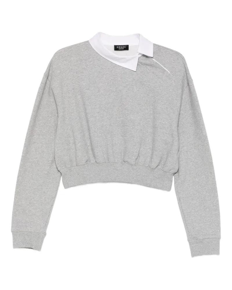A.W.A.K.E. Hemd mit asymmetrischem Kragen - Grau Grau