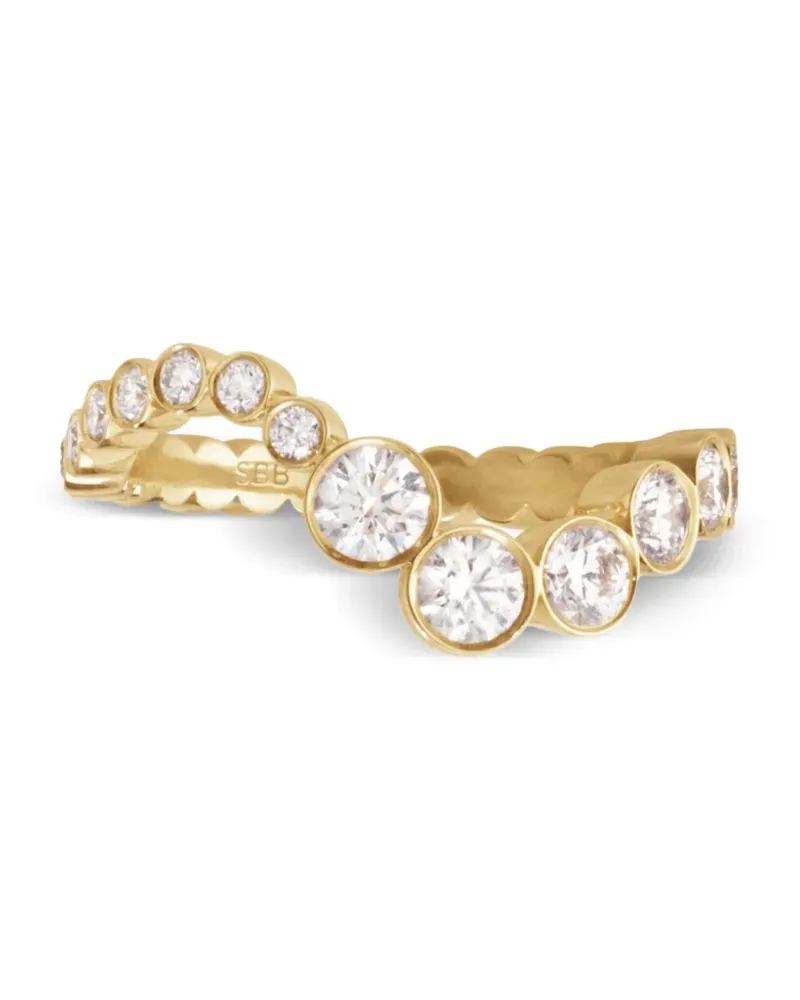 Sophie Bille Brahe 18kt Ensemble Ocean Gelbgoldring mit Diamant Gold