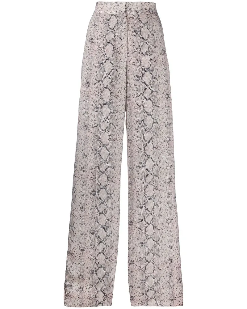Rokh Hose mit Schlangenleder-Print - Nude Nude