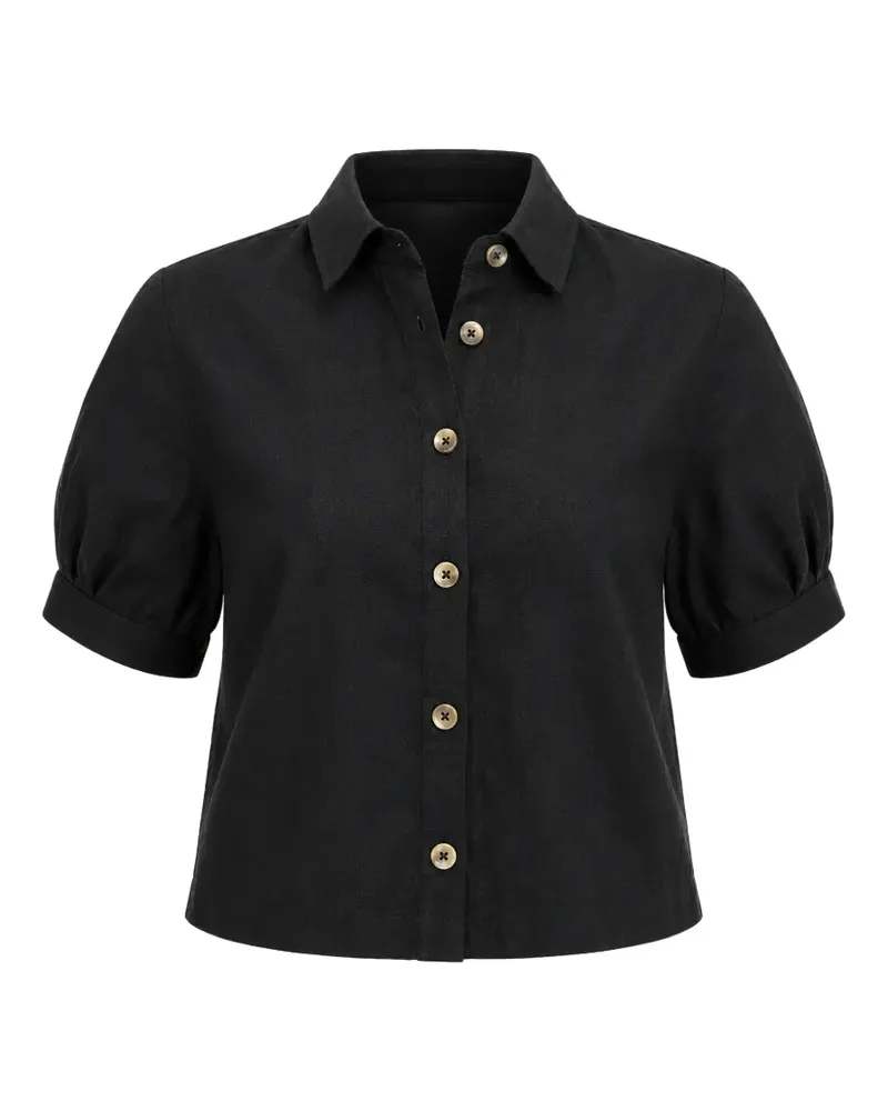 DL1961  Montauk puff-sleeve shirt - Schwarz Schwarz