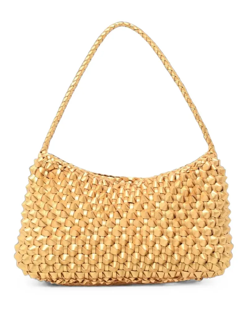 Dragon Diffusion embossed cactus-pattern shoulder bag - Gold Gold