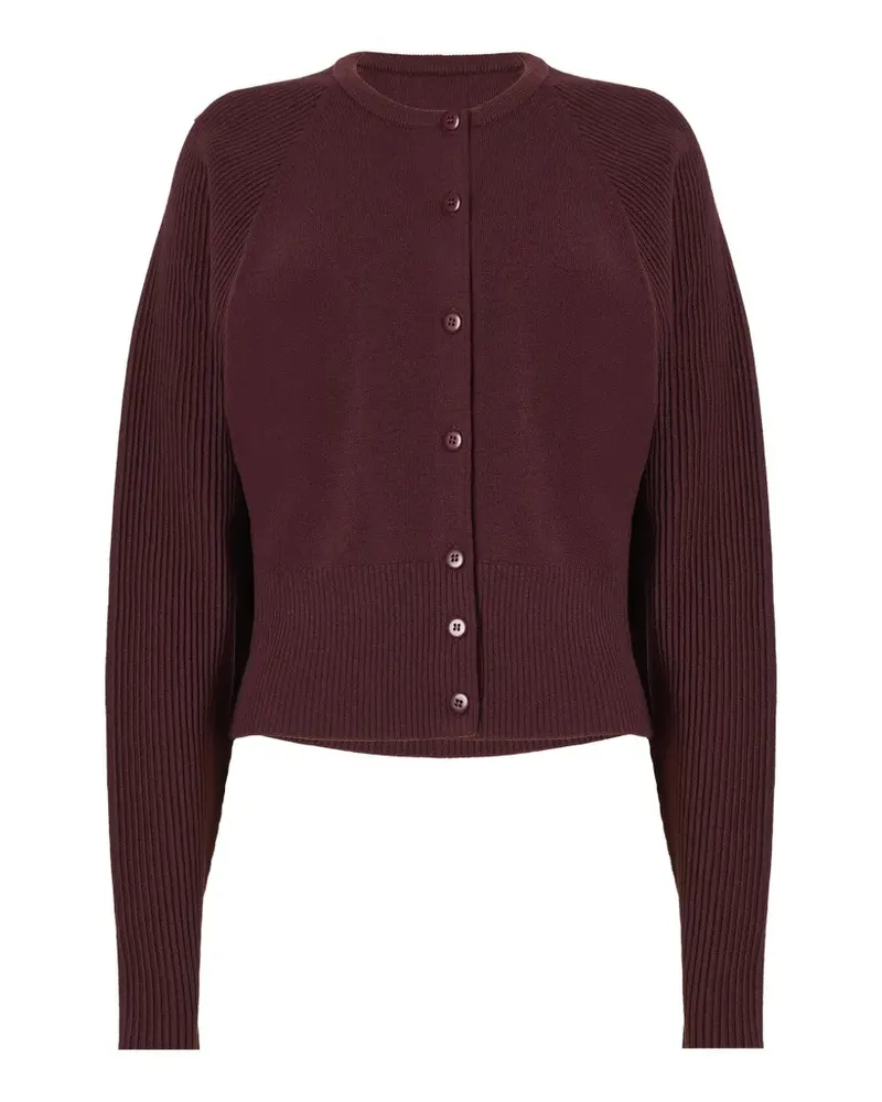 Wolford ribbed-knit cropped cardigan - Rot Rot