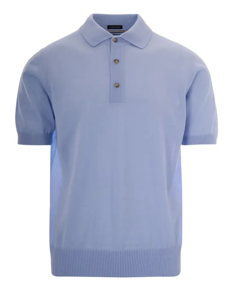 HUGO BOSS short-sleeved knitted polo shirt - Blau Blau