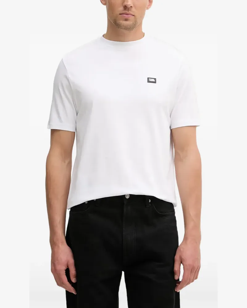 Karl Lagerfeld logo-patch T-shirt - Weiß Weiß