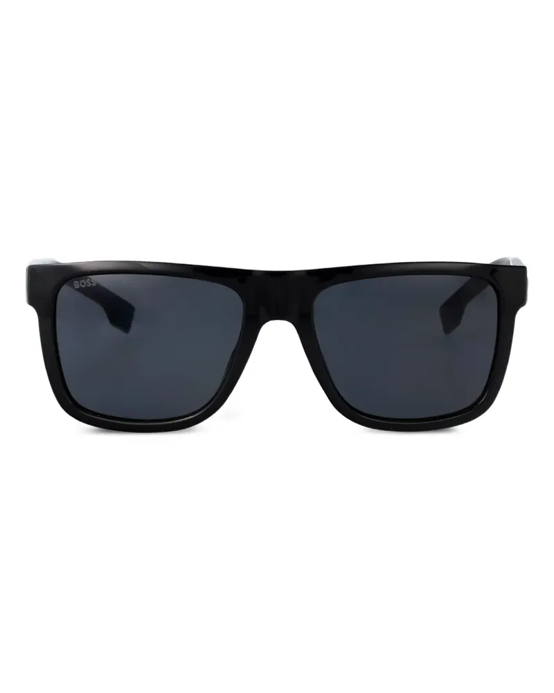 HUGO BOSS Sonnenbrille mit eckigem Gestell - Schwarz Schwarz