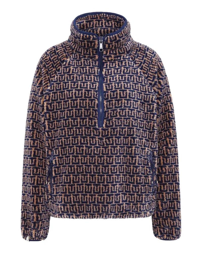 The Upside Castilla Harlow Pullover mit abstraktem Reißverschluss - Blau Blau