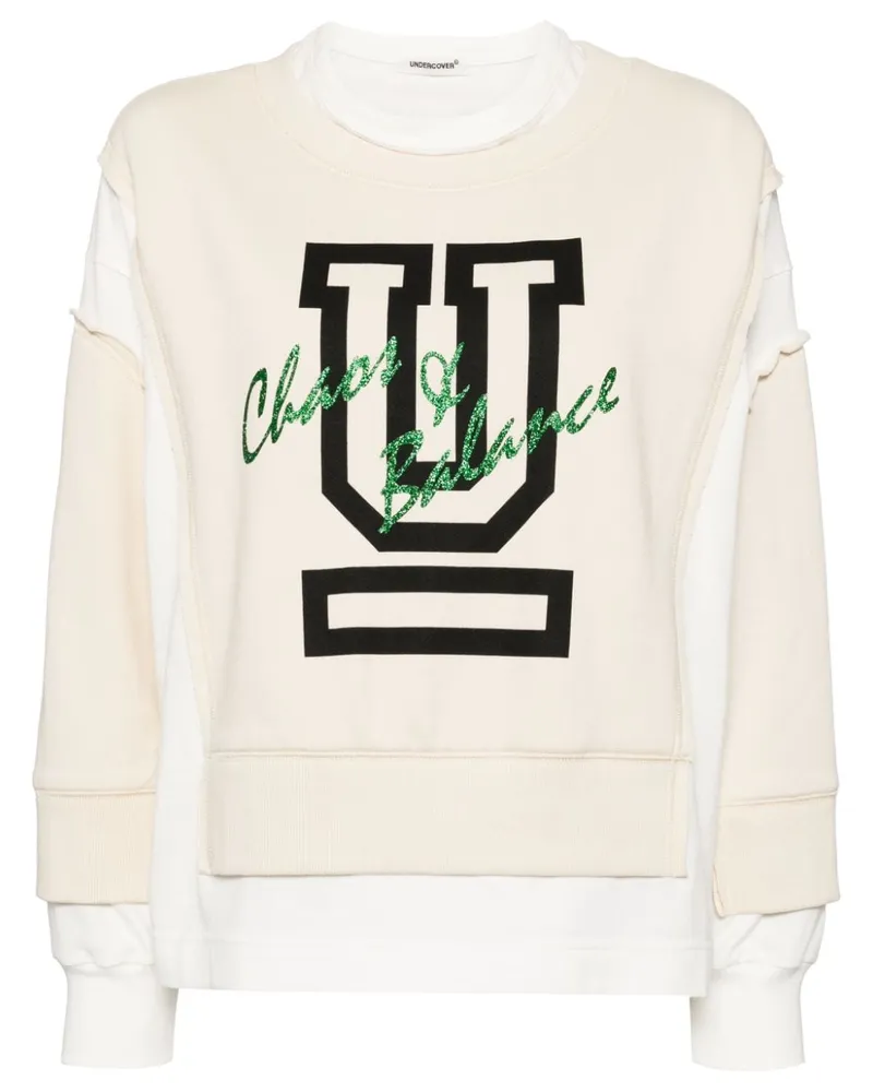 Undercover Sweatshirt mit Kontrasteinsätzen - Weiß Weiß