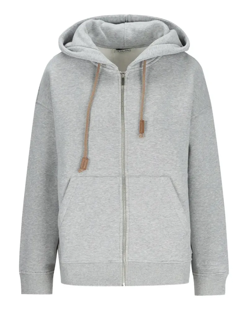 Max Mara Max Mara mélange-effect zip-up hoodie - Grau Grau