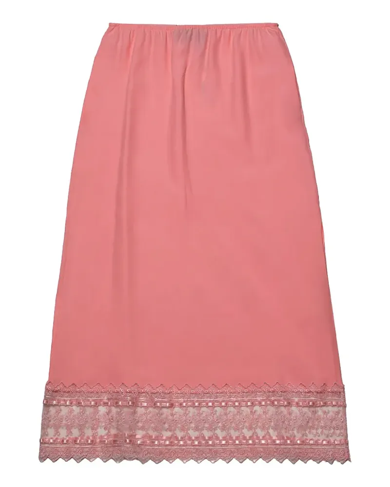 Simone Rocha lace-trim midi skirt - Rosa Rosa