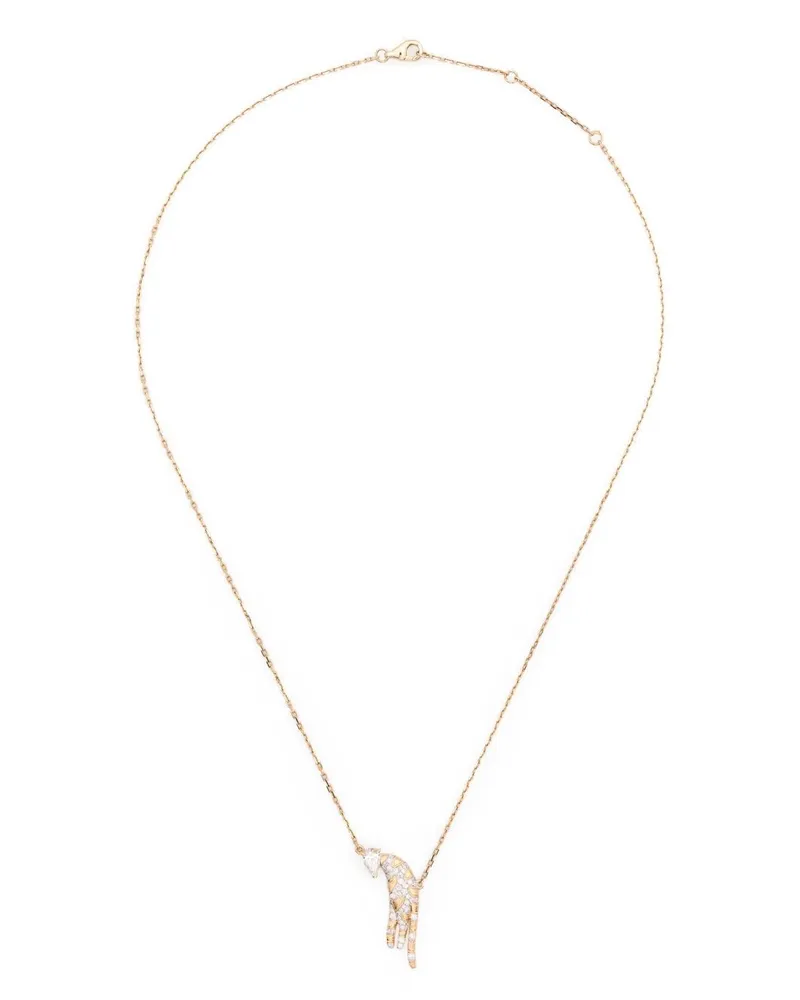 Yvonne Léon 18kt Feline Gelbgoldhalskette mit Diamant Gold