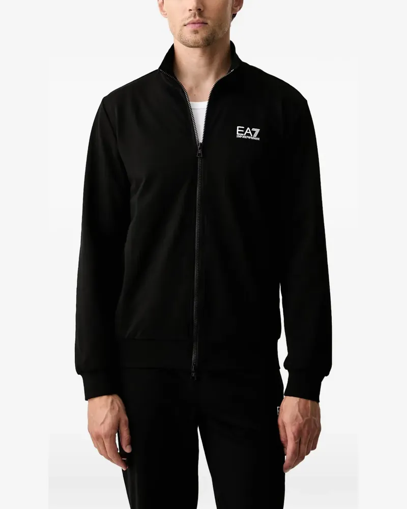 EA7 Jogginganzug mit Logo-Print - Schwarz Schwarz