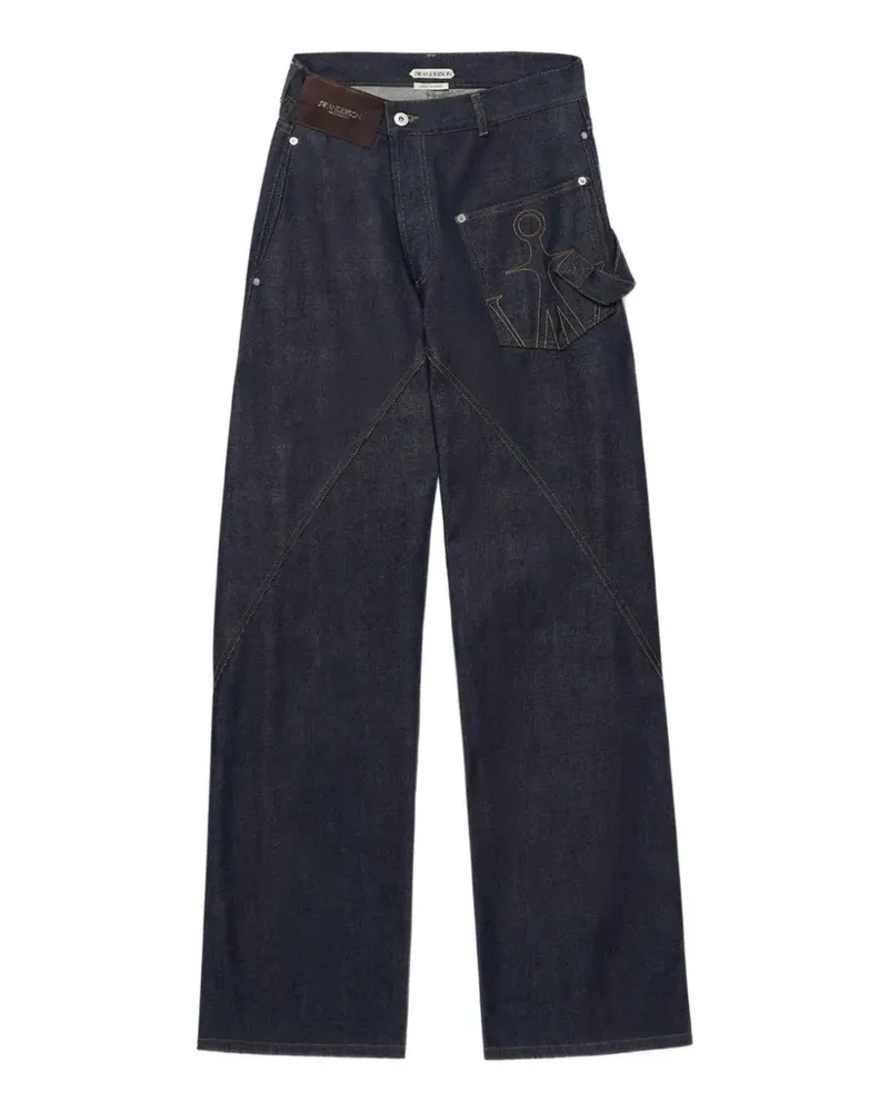 J.W.Anderson twisted workwear denim jeans - Blau Blau