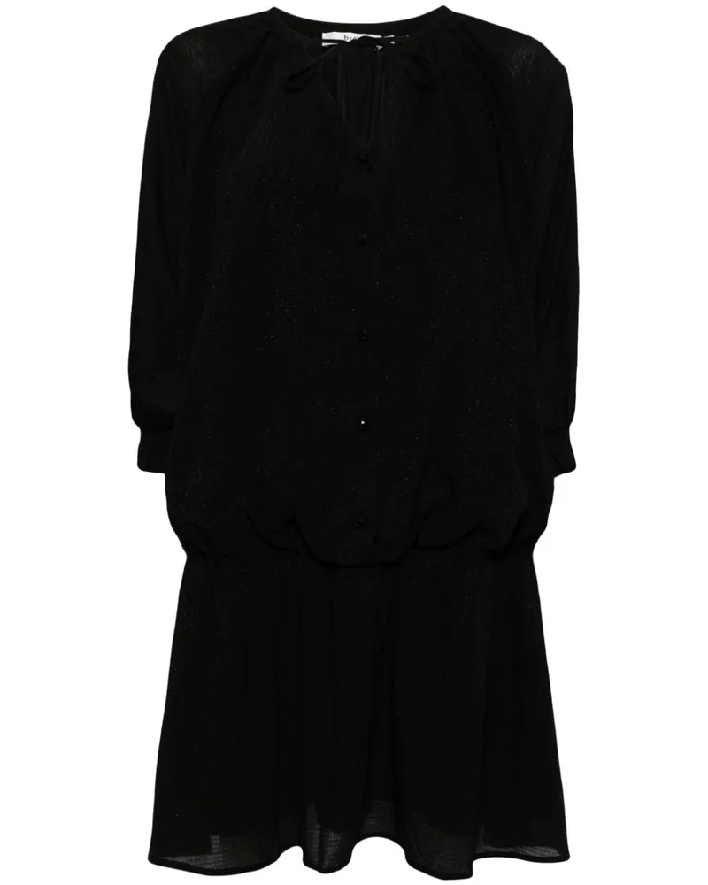b+ab Minikleid mit Lurex-Detail - Schwarz Schwarz