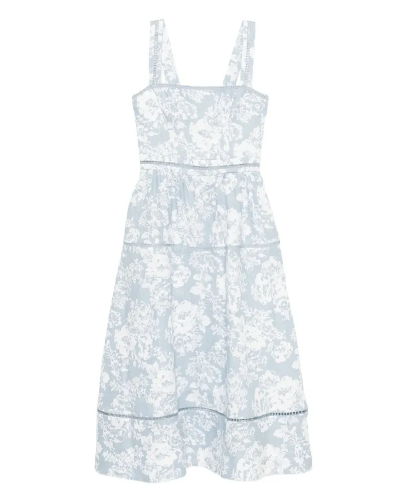 Reformation Everett Leinenkleid - Blau Blau