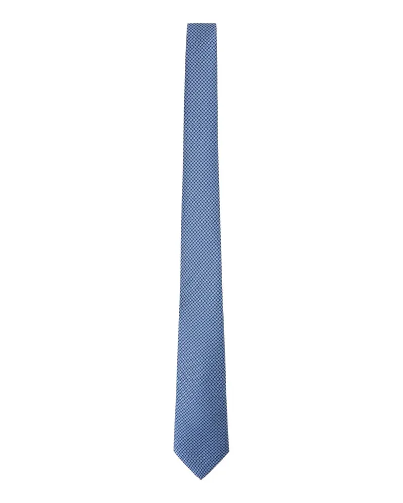 Kiton Seidenkrawatte mit Mikro-Muster - Blau Blau