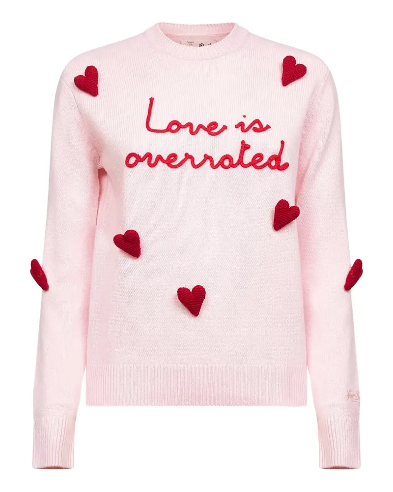 MC2 Saint Barth Pullover mit gehäkelten Herzen - Rosa Rosa