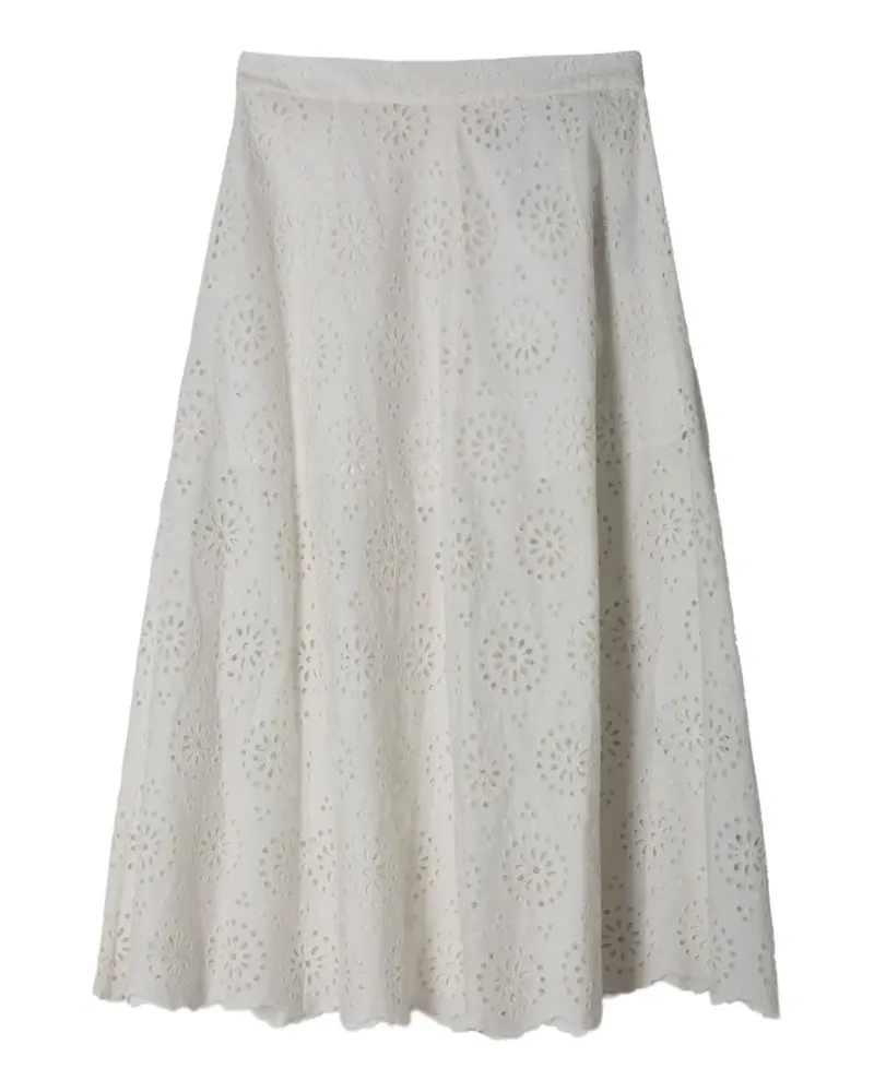 Frame Denim Midirock mit Ösen - Weiß Weiß