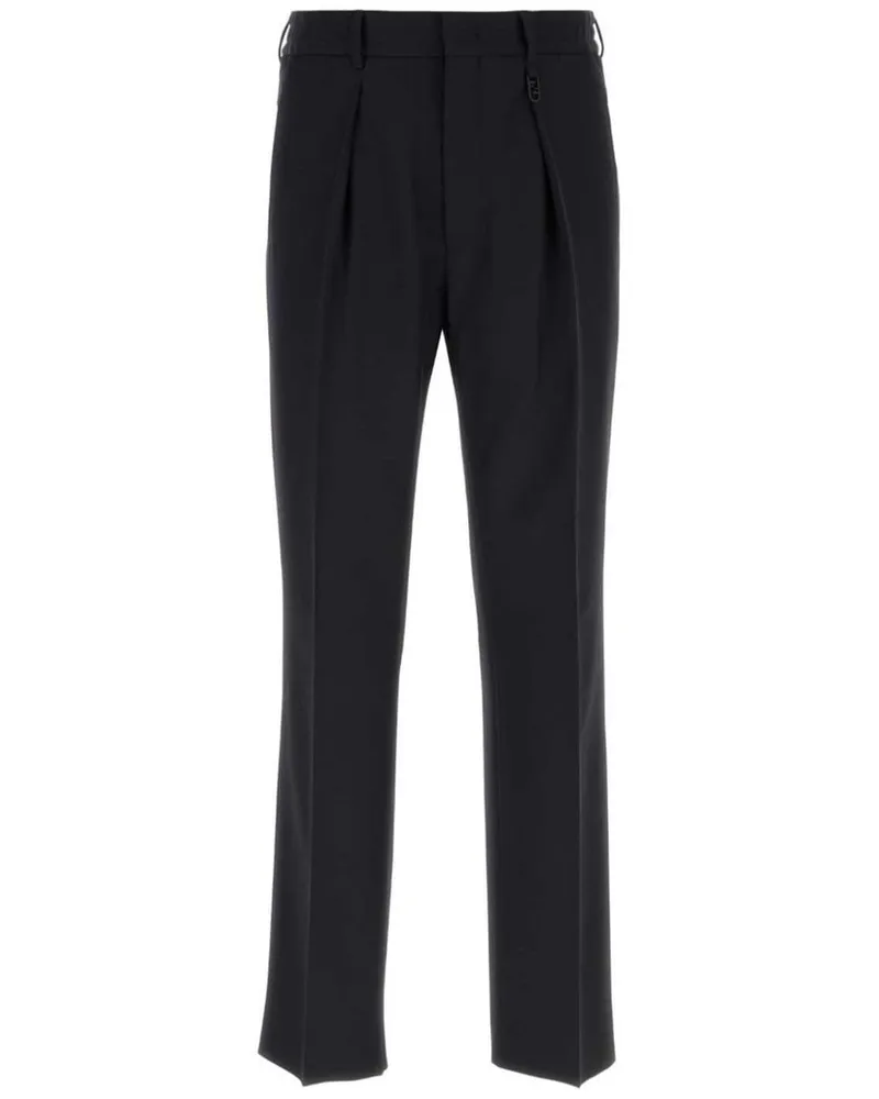 Fendi Klassische Twill-Hose - Blau Blau