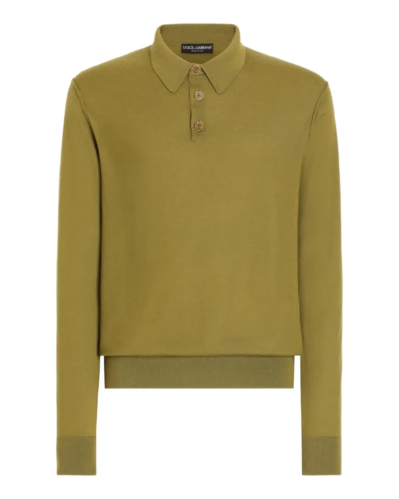 Dolce & Gabbana Polo-Pullover aus Kaschmir - Grün Grün