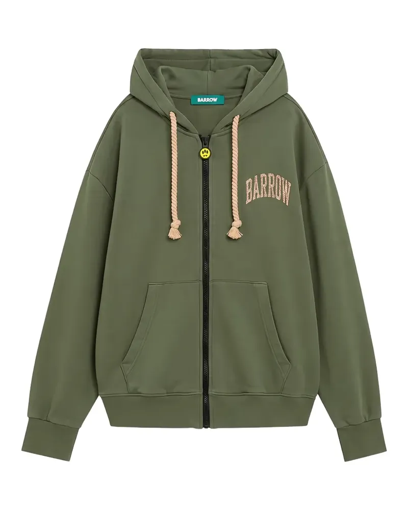 BARROW logo-print zip-up hoodie - Grün Grün
