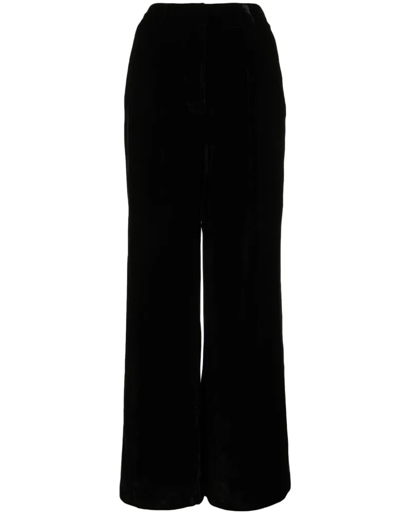 Ulla Johnson Veronica Samthose mit weitem Bein - Schwarz Schwarz