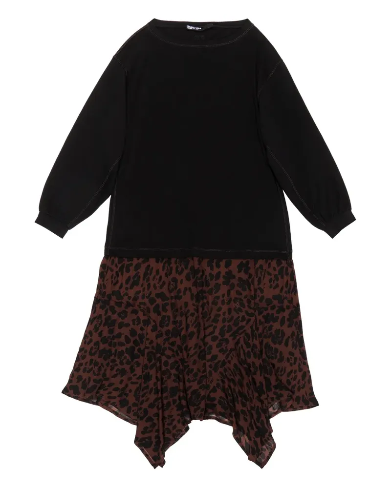 BIMBA Y LOLA Kleid mit Leoparden-Print - Schwarz Schwarz