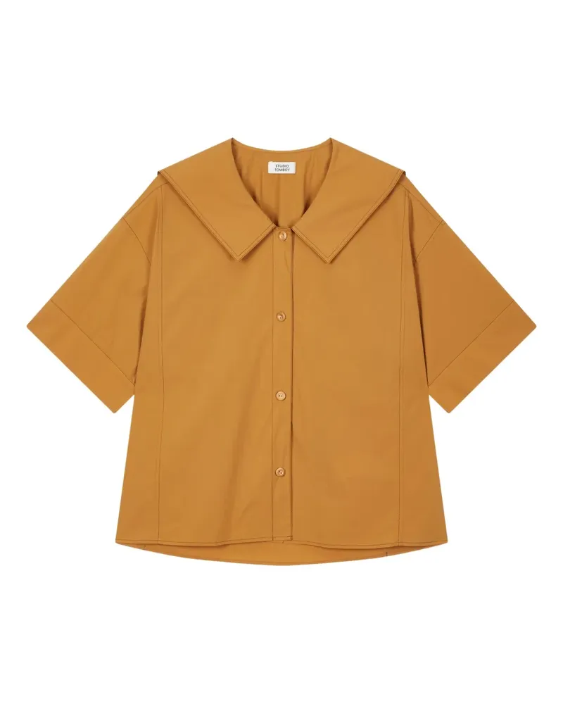 STUDIO TOMBOY Oversized-Hemd mit Kragen - Orange Orange