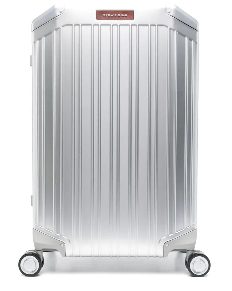 Piquadro Mittelgroßer Koffer aus Aluminium - Grau Grau