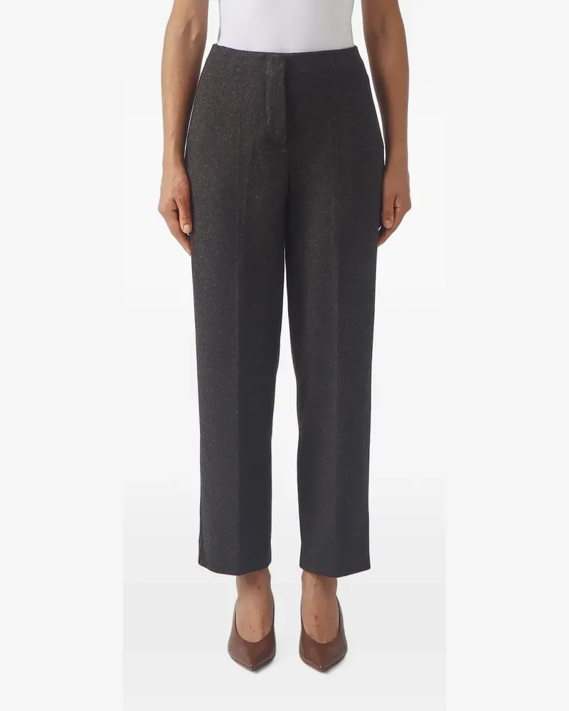 Max Mara Melierte Straight-Leg-Hose - Braun Braun