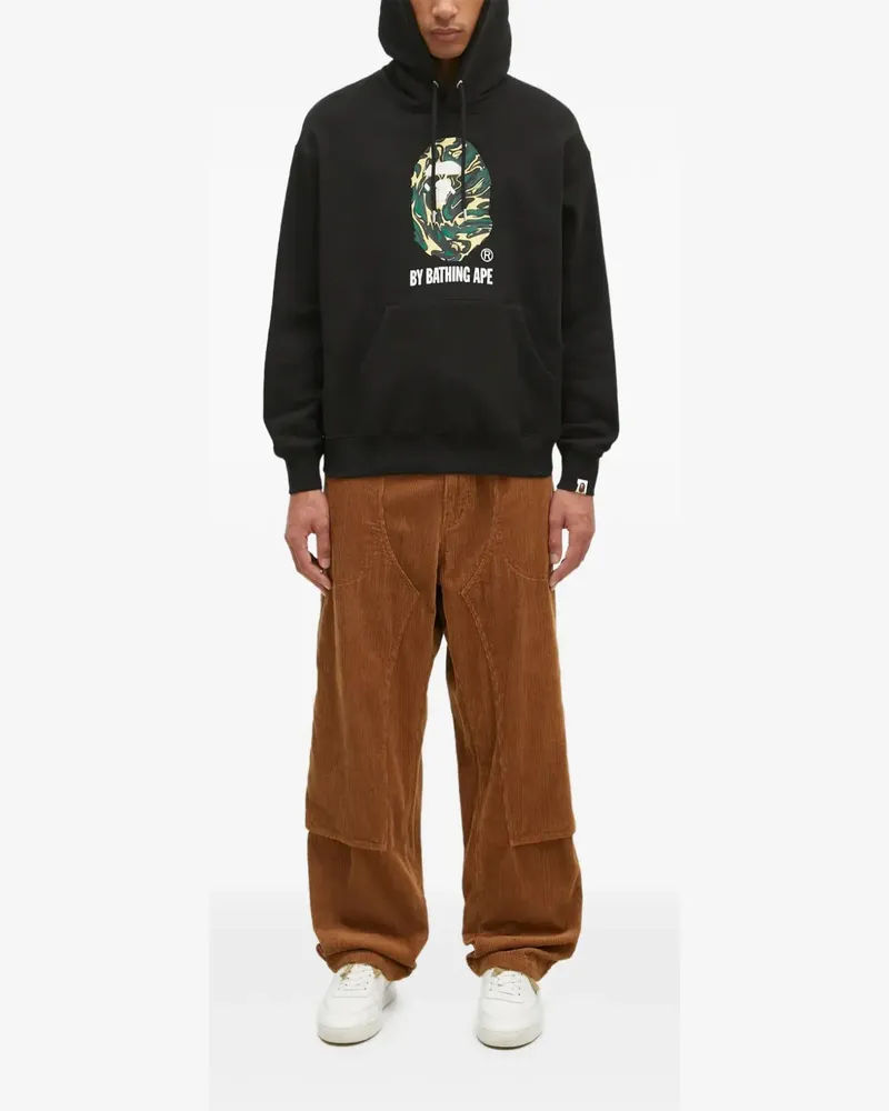 BAPE Hoodie mit Camouflage-Print - Schwarz Schwarz