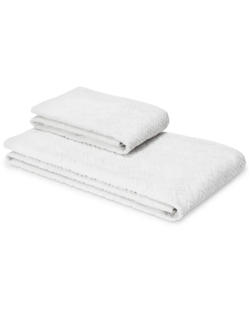 Missoni Home Chalk Set aus zwei Badetüchern - Weiß Weiß