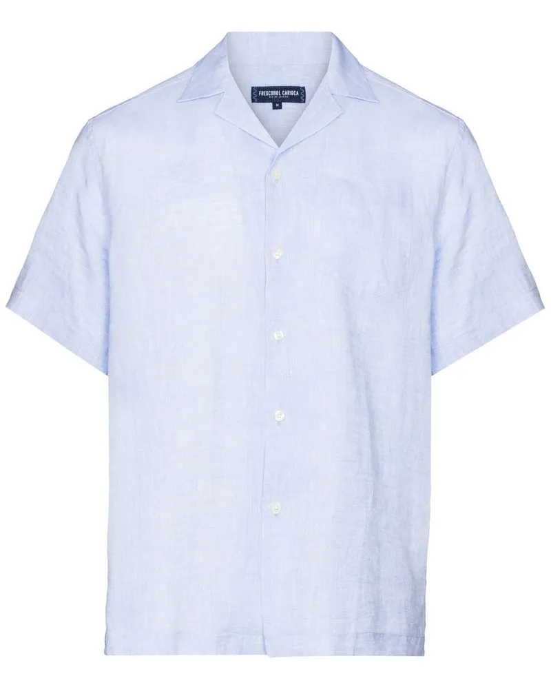 Frescobol Carioca Angelo Leinenhemd - Blau Blau
