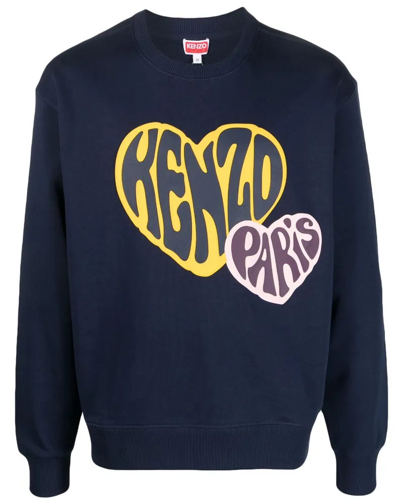 Kenzo Sweatshirt mit Logo-Print - Blau Blau