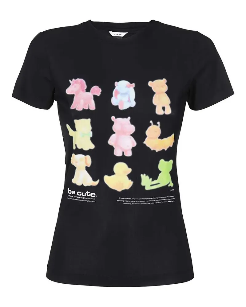 Eytys T-Shirt mit grafischem Print - Schwarz Schwarz