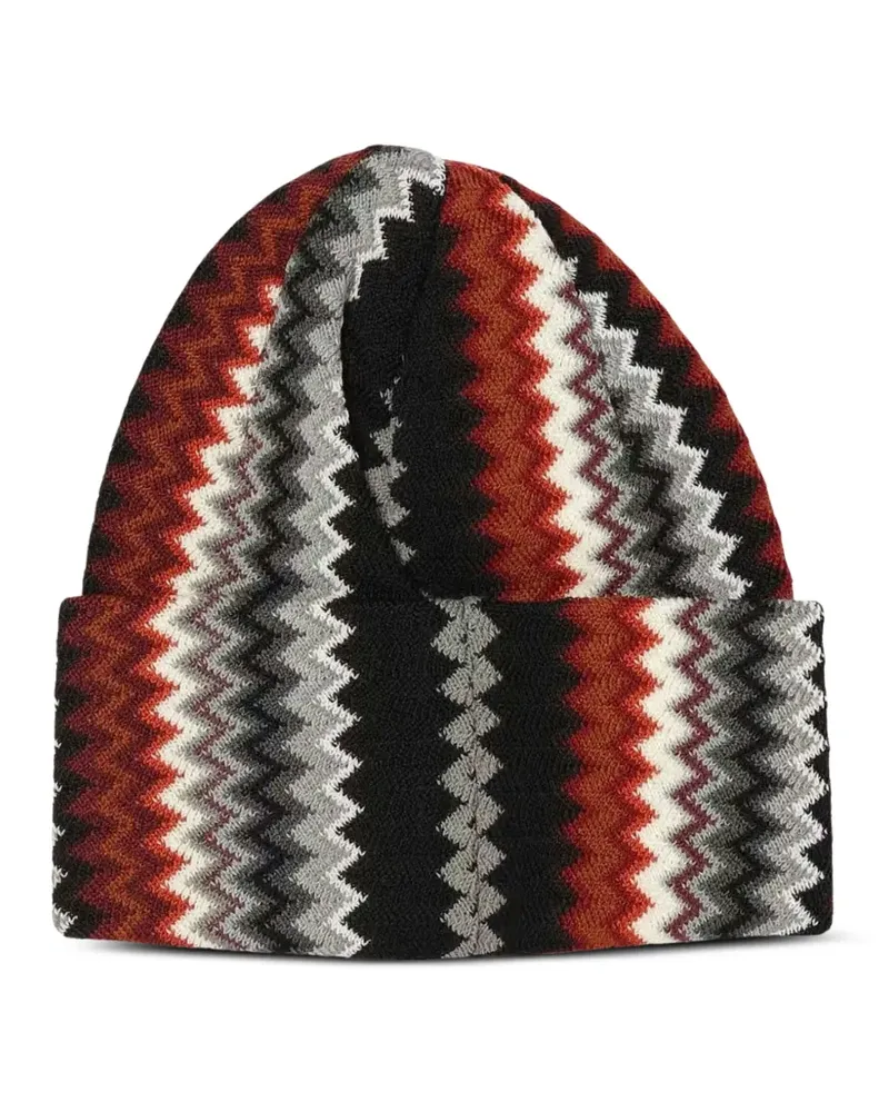 Missoni Beanie mit Zickzackmuster - Rot Rot