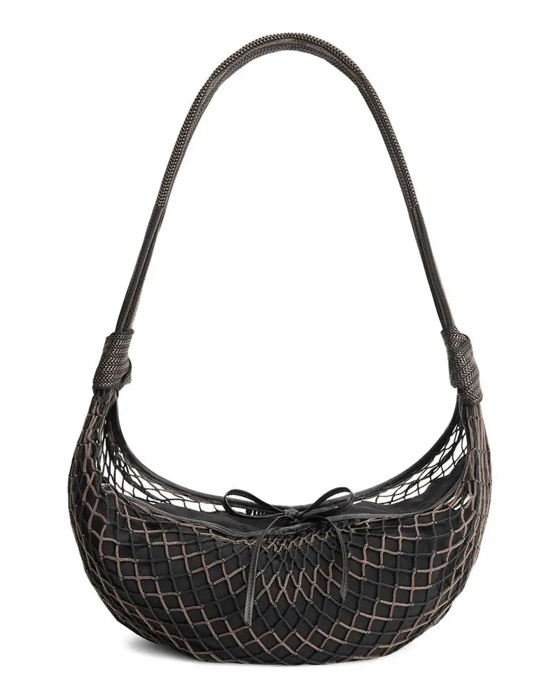 Christophe Lemaire Fortune Croissant bow-embellishment shoulder bag - Schwarz Schwarz