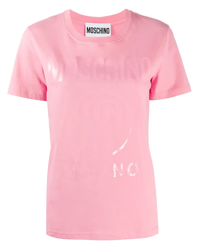 Moschino T-Shirt mit Logo-Print - Rosa Rosa