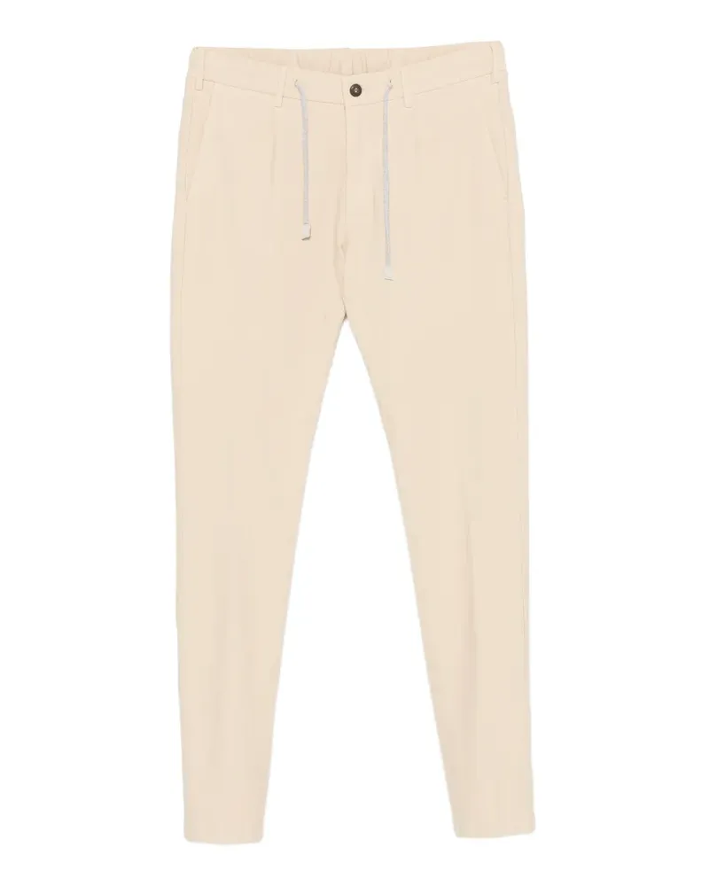 Eleventy drawstring-waist pleated trousers - Nude Nude