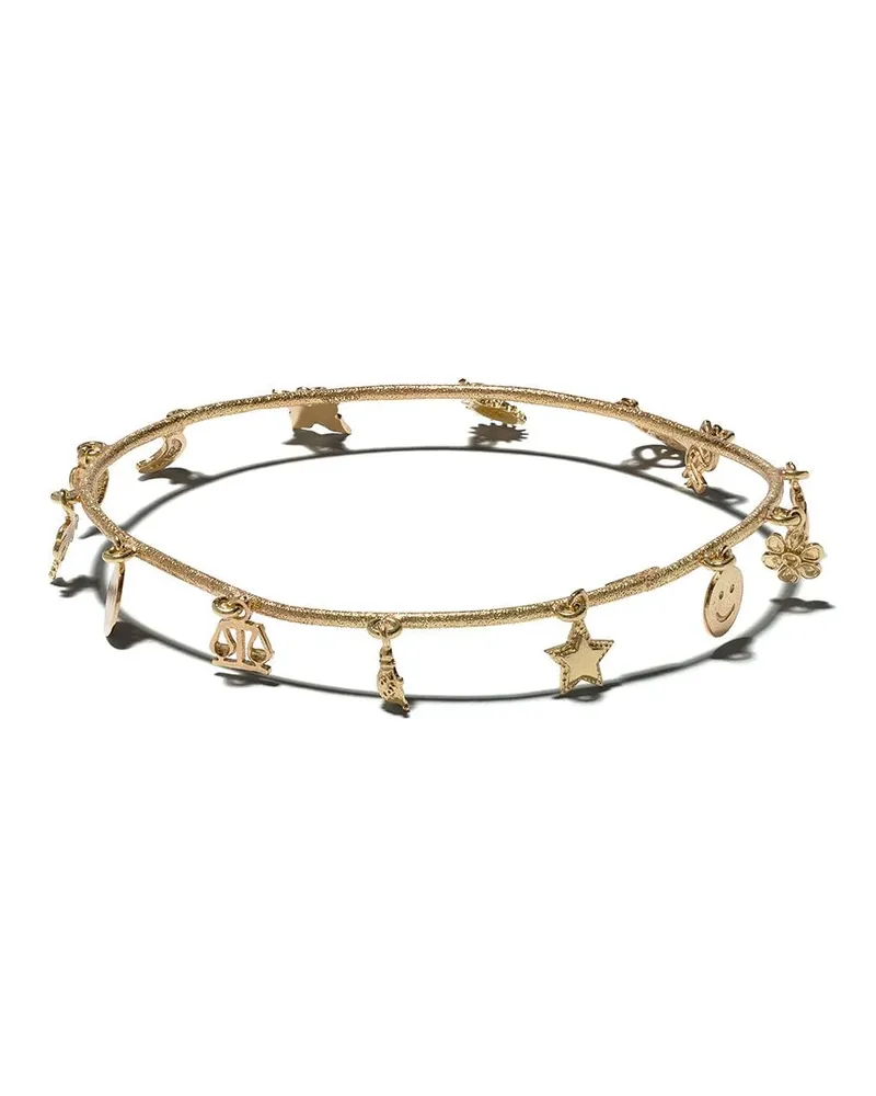 Carolina Bucci 18kt 'Lucky Charm Florentine' Gelbgoldarmband mit Florentiner-Finish Gold